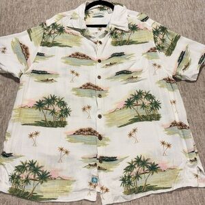 XL 2x Caribbean island vacation button up Men's